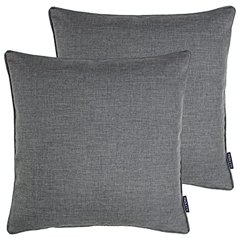 Paoletti Twilight Twin Pack Polyester gefüllte Kissen, Silber, 45 x 45cm, 2