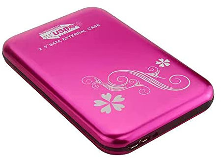 TWDYC HDD Disque dur externe USB 3.0 pour ordinateur de bureau, PS4, ordinateur portable, Xbox, Smart TV (2 To/500 Go/120 Go/80 Go, rose)