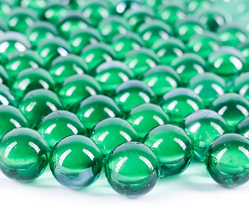 Galashield Grüne Murmeln für Vasen | Glasmurmeln Bulk Vase Füllstoffe | Glasperlen für Vasen rund Marmor 2,3 kg (ca. 400 Stück)