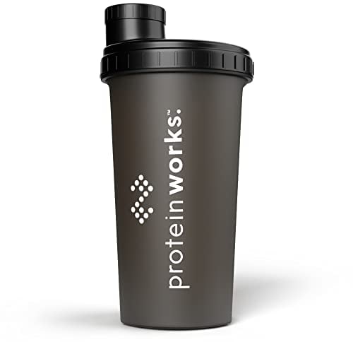 THE PROTEIN WORKS - Sleakster Shaker | Durable & Leak Proof | Smoked Black | 700ml