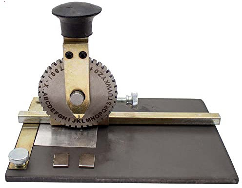 LeTkingok Manuelle Metallpräge-markiermaschine Deboss-prägemaschine Erkennungsmarke Metallplatten-stanzpräge-buchstabendruck (5MM)