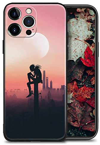 HWLHJJ Japanische Anime-Schutzhülle, matt, weiches Silikon, stoßfest, Manga-Druck, Handyhüllen (Ryuk Death Note, für iPhone 12)