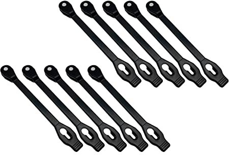 Poolzilla 25,4 cm Gummi-Bungee-Gurtband, 10 Stück für Anker, hakenlos, mit Sägebolzen