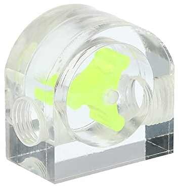 sourcing map Durchflussanzeige Acrylwasserkühlung Überwachung Grün Quadrat G1/4 Ersatz für PC Wasserkühlung System