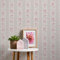 Tapete Floral Greige Weiß Rot - A.S. Création Maison Charme 390694 - Vliestapete Pünktchen - 10,05 m x 0,53 m Made in Germany