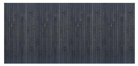 CosìCasa Tapis Cuisine Devant Evier Lavable Bambou - Tapis Cuisine Long en Bois - Tapis De Bain Bois Antidérapant - Tapis Bambou Salle De Bain, Caillebotis Douche Extérieure, Noir Profond, 50X180