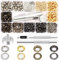 400 Kit de Ojales para Lonas 5mm Ojales Metalicos Herramienta de Montaje de Arandela Ojetes Metalicos con Caja de Almacenamiento para Toldos Lonas Ojales Ropa