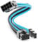 deleyCON 6+2 Pines PCI Express GPU Tarjeta Gráfica Cable de Alimentación Extensión 30 cm - 18 AWG PSU PC Ordenador Fuente de Alimentación Nylon Conector Macho a Hembra - Negro Azul