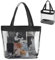 SeBUCUOO Transparente Tragetasche, Stadiongenehmigt, 30,5 x 15,2 x 30,5 cm, 30,5 x 30,5 x 15,2 cm, transparente Tasche, 30,5 x 15,2 x 30,5 cm, Schwarz, Large
