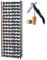 Lendo Online Botellero - Vinoteca - Portabotellas de Vino - Almacenamiento de vinos con sacacorchos Recubrimiento de Polvo Negro Metal Acero Boteleros Estilo (65x20x180cm (108 Botellas))
