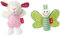 SIGIKID 41189 Rassel Schaf Red Stars Mädchen und Jungen Babyspielzeug empfohlen ab Geburt rosa & 41179 Greifling Schmetterling Red Stars Mädchen und Jungen Babyspielzeug empfohlen ab Geburt grün