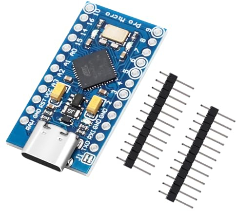 APKLVSR Pro Micro Desarrollo Boards con microcontrolador 5 V/16 MHz, Pro Micro Board con Interfaz USB C Compatible con Arduino Micro