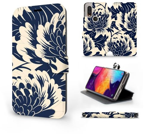 MOBIWEAR | Slim FLIP Case | Kompatibel mit Motorola One Vision, Made in EU handyhülle, Premium Schutzhülle, Transparent TPU Silicon, Book Style Hülle, Tasche - VA40S