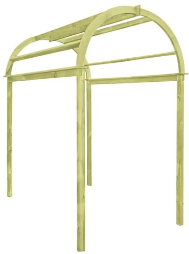 ZEYUAN Arco Enrejado, Arco Jardin Exterior, Rosal Trepador, Arco Boda, Arco para Plantas Trepadoras, Arco Flores, de Madera de Pino impregnada 125x150x235 cm