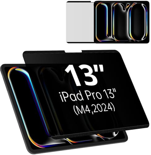 Mamol Magnétique Protection Écran Anti-Espion pour iPad Pro 13 Pouces 2024, Amovible Filtre de Confidentialité, Film de Protection