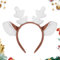 Haarreif Weihnachten 1 Stück Weihnachts Stirnband Geweih Weihnachten Haarreifen Antler Headband für Damen Kinder,Reh Kostüm Kopfschmuck Haarreifen Fasching Mottoparty Cosplay stocking stuffers (Weiß)