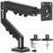 ELIVED Single Monitor Arm - Adjustable Gas Spring Monitor Stand for 13-32 Inch Screens up to 9KG, Ergonomic Desk Mount with Tilt, Swivel & Rotate, VESA 75/100mm, 2 Mounting Clamp, Black, EV6013B
