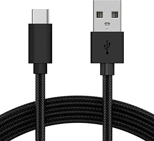 KP TECHNOLOGY Charger For Fire 7 / HD 10 / HD 8 / Plus/Max 11 / Kids Pro (2021, 2022, 2023, 2024 Models) Amazon Ereader Tablet - Nylon Braided Charging Cable, USB C Charging Cable (BLACK, 1M)