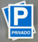 Pack 2ud Cartel Parking Privado de 18x25 cm Señal Aparcamiento de Pvc 3 mm (Parking Privado)