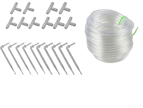 HpLive 5 m/10 m tubo di irrigazione per piante interne ed esterne, tubo da giardino in PVC, tubo flessibile dell'acqua, bianco (kit da 10 m)
