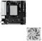 NAS Motherboard Ryzen 7 7840HS+Radiator fan,2xNVMe 4xSATA3.0 1x PCIEx8 2xDDR5 2x2.5G LAN 17x17 Gaming ITX Mainboard HDMI*2 DP Mini ITX Soft Routing Board