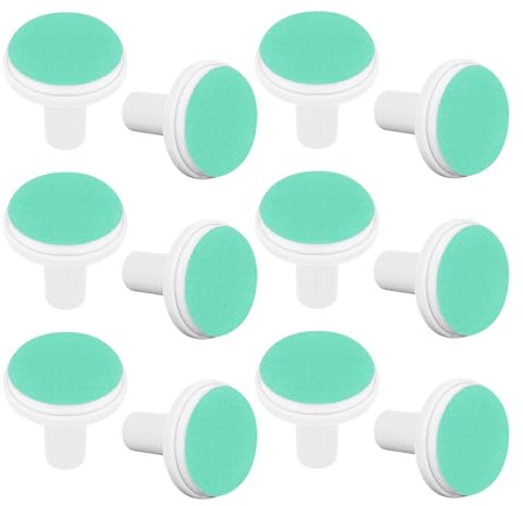 Homoyoyo Accessoires pour Limes à Ongles Bébé, 12 Coussinets de Polissage Verts, Têtes de Rechange pour Coupe-ongles Électrique Garçon et Filles Dès 12 Mois