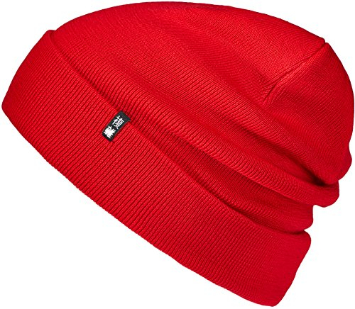 Enter the Complex Winter Mütze, Warme Woll-Beanie, 100% Merino, Damen und Herren, Rot