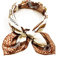 sourcing map Damen Quadratisch Muster Kontrast Farbe lässig Schal Beige-chain 1 Stk