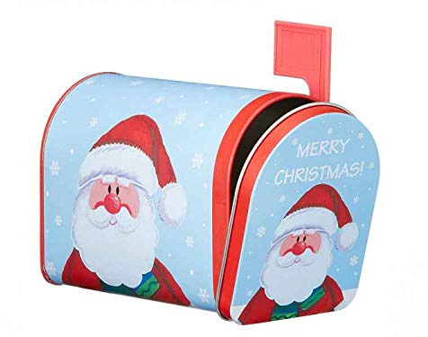 itsisa Geschenkdose Weihnachten, Briefkasten mit Weihnachtsmann - Geschenkbox für Geldgeschenke, Wichtelgeschenk, Nikolaus