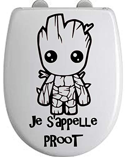 Sticker Fun Abattant Toilette Groot 3 - Vinyl Brillant Couleur au Choix