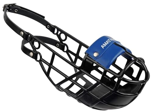 AMATHINGS Maulkorb Model Super Kennel Soft mit 2-Fach wattiertem Nasenstück In Schwarz Trinken Immer Möglich Ideal Für Freilauf, Hundewiese, Kennel, Zwinger, Rennen