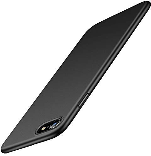 Fulidy iPhone SE 3 2022 Case, iPhone SE 2020 Case, iPhone 8 Case, Ultra Thin Slim Matte Case, Hard PC Protective Case Bumper Cover for iPhone 7 Black