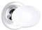 tooloflife Door Knob Round, Classic Door Knob Ceramic Door Knob Cupboard Cabinet Drawer Door Knob，Without Lock（White+Sliver）