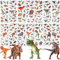 SANNIX 200 Stück 3D-Dinosaurier-Aufkleber für Kinder, 14 Blatt, geschwollene Tiere, Aufkleber für Scrapbooking, Bullet Journal