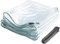 Clear Tarpaulin Waterproof Heavy Duty Transparent Tarp Sheet Camping Outdoor PVC Plastic Tarpaulins Ground Sheet Gazebo Cover - 420g/m² - 0.3mm Thick Windproof (2m x 2m/6.6ft x 6.6ft)
