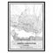 TANOKCRS North Vancouver Kanada Karte Wandkunst Leinwand drucken Poster Artwork ungerahmt moderne Schwarz-Weiß-Karte Souvenir Geschenk Home Decor 28x36 cm