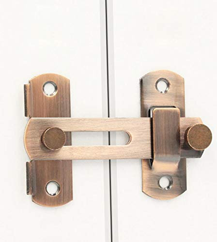 Sliding Latch Barn Latch Door Latch Suitable for Home Users Outside (red Copper (Large))