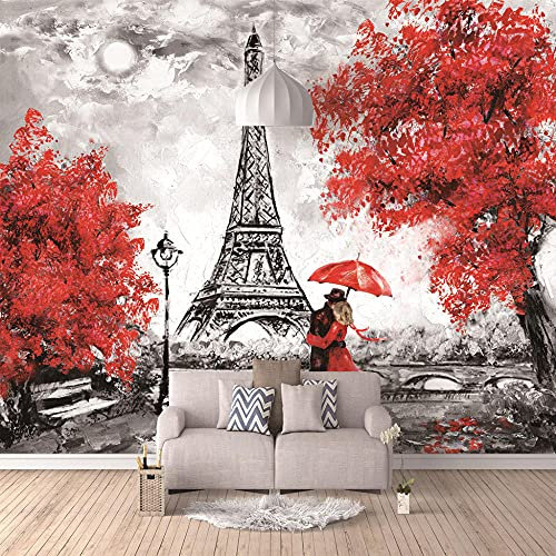 JXMFYY Papier Peint Panoramique Tour Eiffel 150x100cm Photo Poster Tableaux Muraux Salon Chambre Bureau Couloir Mural Décoration Non-Tissé Wallpaper