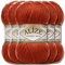 Hobby YARN Alize 5x 100g Angora Gold Türkische Premium Wolle Dünne Mohair aus Schurwolle Babywolle als Strickgarn Handstrickgarn Einfarbig Uni Yarn (Terra | 36)