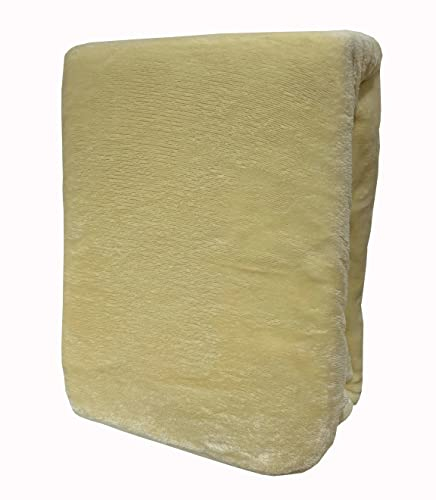 Leonado Vicenti Spannbettlaken 2er Set Beige 90x200-100x200 warme kuschelige Premium Cashmere Touch Teddy Bettlaken Fleece Plüsch Betttuch