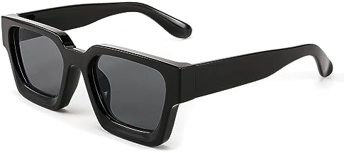 FEISEDY Square Sonnenbrille Chunky für Herren Damen Trendy Dickes Rahmen Sonnenbrillen mit UV400 Schutz B2385