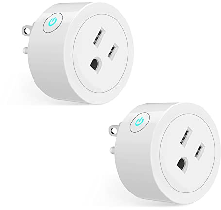 MoesGo Smart Dimmer Plug, WiFi Plug in Dimmer for Lamps, White, 2 Pack
