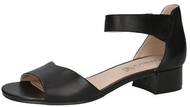 CAPRICE Damen Sandalen mit Absatz aus Leder mit Riemchen, Schwarz (Black Nappa), 42 EU