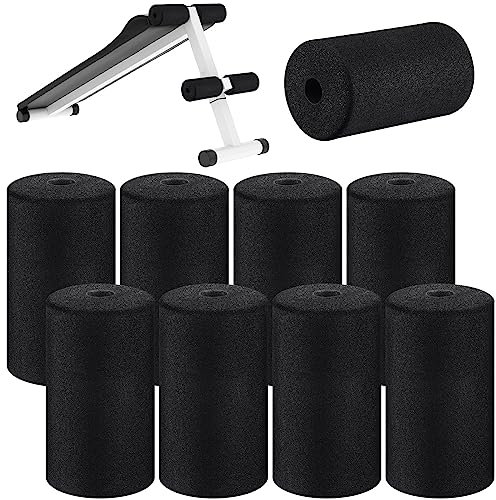 Deekin Schaumstoff-Fußpolster-Set, hochdichte Schaumstoffrolle für Fitnessgeräte, Ersatzteile, Übungen, Massage, Muskelerholung, Schaumstoff, 16 x 8,6 x 2,2 cm, 8 Stück