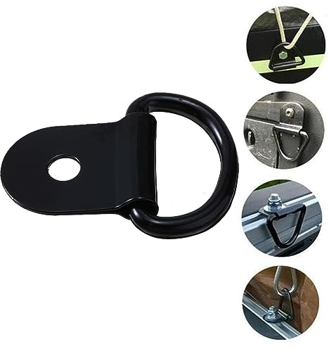 LJFEA 8 Pezzi Anello Ancoraggio per Rimorchio, 36×25 mm Acciaio Inossidabile Ganci Ad Anello a D, con Viti Autofilettanti, Piccolo e Pratico ,Anelli di Fissaggio per Camion, Rimorchio, Campeggio