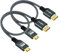 Twozoh Mini Câbles HDMI 2M Lot de 2 - Nylon Tressé Mini HDMI C vers Full HDMI A pour 3D/4K 60Hz 1080p - Compatible Caméscope, Ordinateur Portable, Tablette et Carte Graphique/Vidéo
