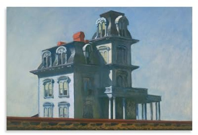 Edward Hopper House by The Railroad Leinwand Wand Dekoration Leinwanddruck - Ölgemälde Reproduktion - Kunstdruck - Leinwand Bilder - Wandkunst