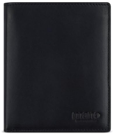 mano Don Andrea RFID Coin Wallet with Flap Black
