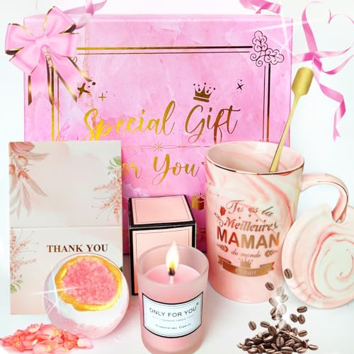 Cadeaux pour Maman Mug, Mug Meilleure Maman du Monde, Cadeaux de Fête des Mères Cadeau Maman, Cadeaux Anniversaire Maman Tasse de 340ml Maman pour la Fête des Mères Anniversaire Saint Valentin Noël