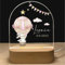 YiLingYiJiu Personalisiertes Baby Nachtlicht Geschenk,individuelle Led Nachttischlampe Kinder,Taufgeschenke für Neugeborene/Jungen/Mädchen,Zur Geburt Geschenk,Originelles Geschenk (Lapin_18)